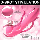 Extreme-G Inflating G-spot Silicone Vibrator - Pink - Plain Vibrator