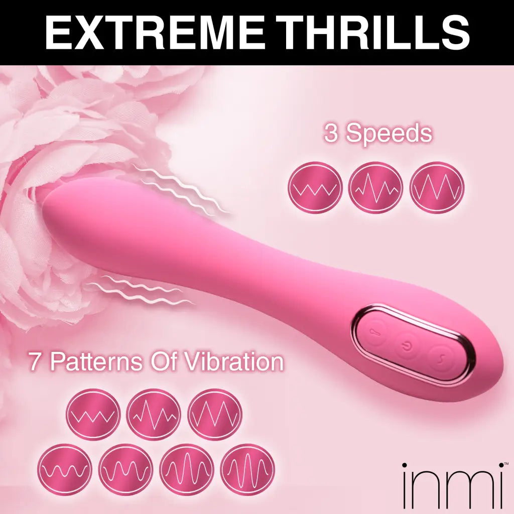 Extreme-G Inflating G-spot Silicone Vibrator - Pink - Plain Vibrator