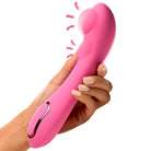 Extreme-G Inflating G-spot Silicone Vibrator - Pink - Plain Vibrator