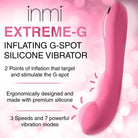 Extreme-G Inflating G-spot Silicone Vibrator - Pink - Plain Vibrator