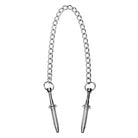 Extreme Sensation Claw Clamps: Metal chain with nipple clamps for heightened pleasure