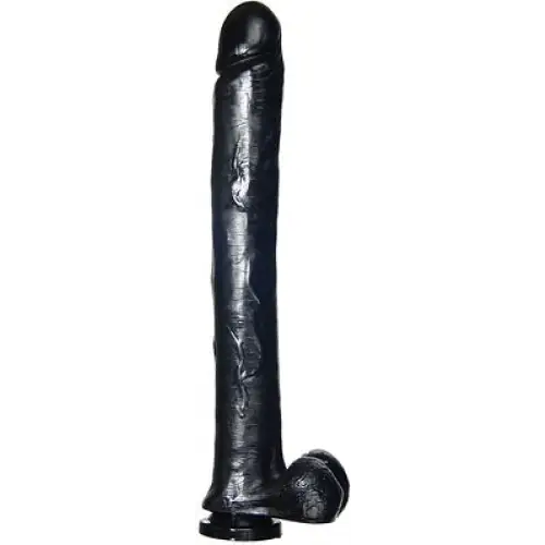 Exxxtreme Dong W/suction - Black / 16’’ - Realistic Dildo