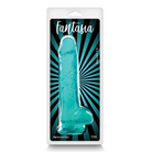 Fantasia Ballsy 7.5 in. Jelly Dildo Teal - Teal - Realistic Dildo