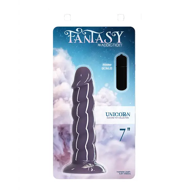 Fantasy Addiction 7’’ Unicorn Dildo - Purple - Dongs & Dildos