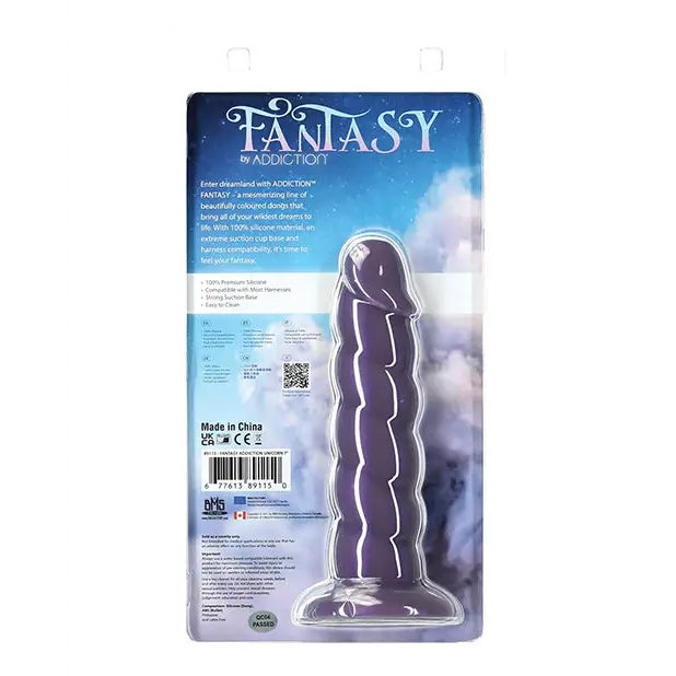 Fantasy Addiction 7’’ Unicorn Dildo - Purple - Dongs & Dildos