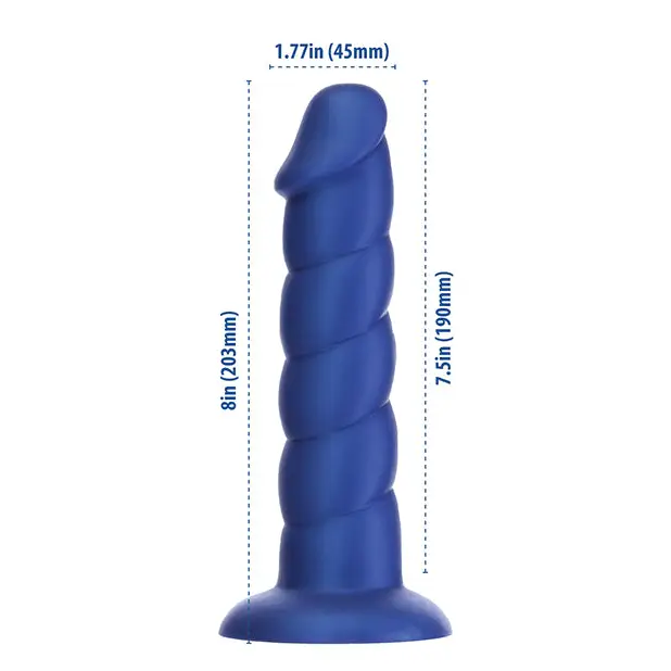 Fantasy Addiction 8’’ Unicorn Dildo - Blue - Dongs & Dildos