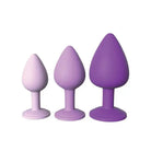 Fantasy For Her Little Gems Trainer Set - Purple: Three purple and white plastic candles set