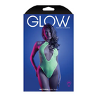 Fantasy lingerie glow nocturnal keyhole teddy bodysuit in neon green packaging