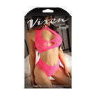 Fantasy Lingerie Vixen Forget You Seamless Lace Crop Top & High Waisted Panty Pink O/S - Lingerie Set