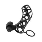 Curved, skeletal-structured Fantasy X-tensions Extreme Silicone Power Cage with multiple openings