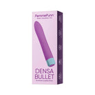 Femme Funn DENSA Dual Density: Purple vibrator with light blue base in product packaging