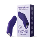 A close-up of the Femme Funn DIONI Wearable Finger Vibe device on a white background