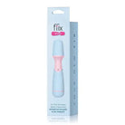 Close-up of Femme Funn Ffix Mini WAND box showcasing pink and blue sex toy