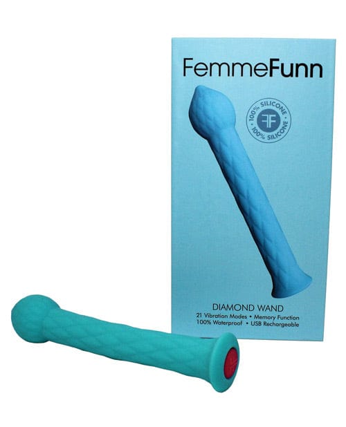 Femme Funn Plain Vibrator Blue Femme Funn DIAMOND WAND Rechargeable G-Spot Massager at the Haus of Shag
