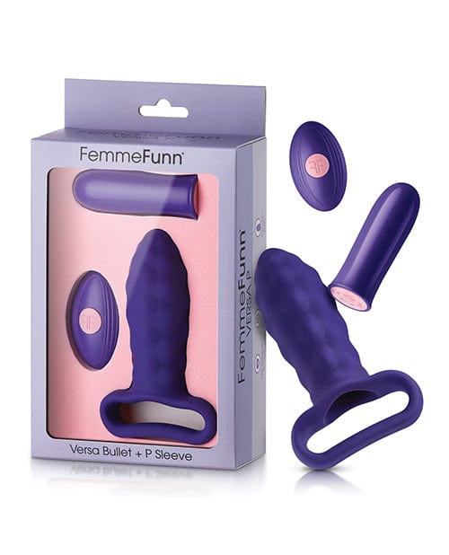 Femme Funn Powered Plug Purple Femme Funn VERSA P Bullet with Wireless Remote + P Sleeve (Plug) at the Haus of Shag