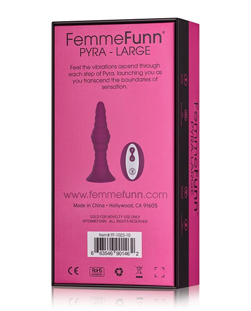 Femme Funn Powered Plug Small / Purple Femme Funn PYRA Ribbed Vibrating Butt Plug at the Haus of Shag