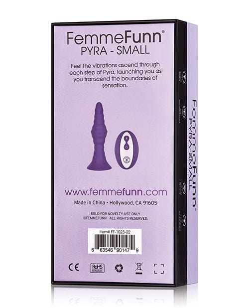 Femme Funn Powered Plug Small / Purple Femme Funn PYRA Ribbed Vibrating Butt Plug at the Haus of Shag