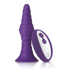 The Femme Funn PYRA ribbed vibrating butt plug in vibrant purple for ultimate pleasure