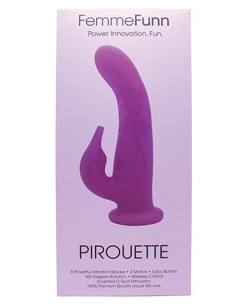 Femme Funn Rabbit Purple Femme Funn PIROUETTE Harness Compatible Rabbit Vibrator at the Haus of Shag