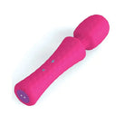 Femme Funn Ultra Wand: Pink Waterproof Vibrator on a White Surface