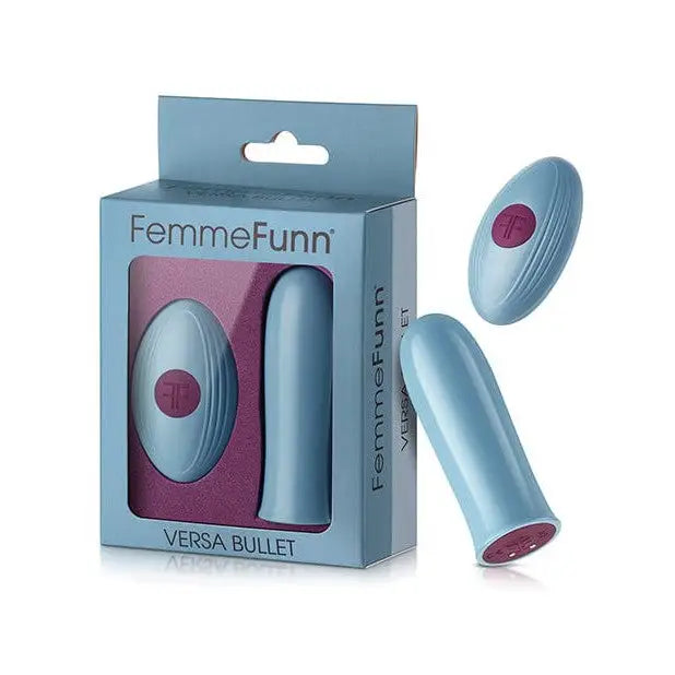 Femme Funn VERSA BULLET with Wireless Remote - blue box with pink and blue nail