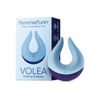 Femme Funn Volea Fluttering Tip Vibrator with light blue upper and purple base by FemmeFunn