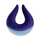 Femme Funn Volea Fluttering Tip Vibrator - U-shaped purple and light blue massager device