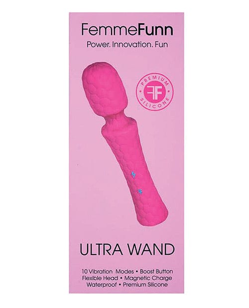Femme Funn Wand Pink Femme Funn Ultra Wand Rechargeable and Waterproof Vibrator at the Haus of Shag