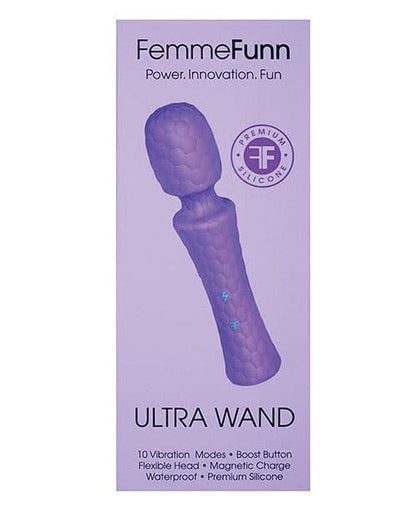 Femme Funn Wand Purple Femme Funn Ultra Wand Rechargeable and Waterproof Vibrator at the Haus of Shag