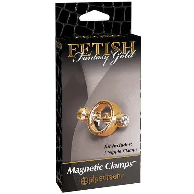 Fetish Fantasy Clamp Fetish Fantasy Gold Magnetic Nipple Clamps - Gold at the Haus of Shag