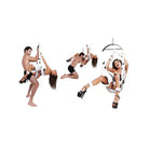 A group of people in various poses exploring a Fetish Fantasy Series Bondage Swing