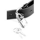 Leather belt with padlock and keys in Fetish Fantasy Series Deluxe Ball Gag W/dong set