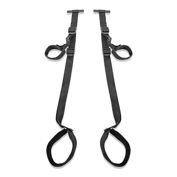 Black straps from the Fetish Fantasy Series Door Swing on a white background