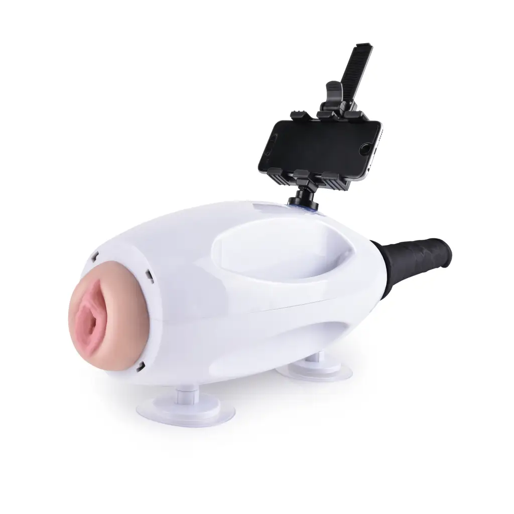 Pig-shaped phone holder on Fetish Fantasy International Couples Sex Machine