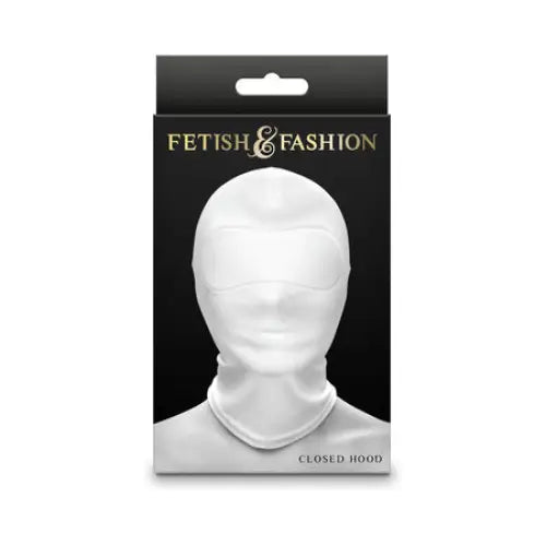 Fetish&Fashion Closed Hood White featuring stylish fish & fashion face mask