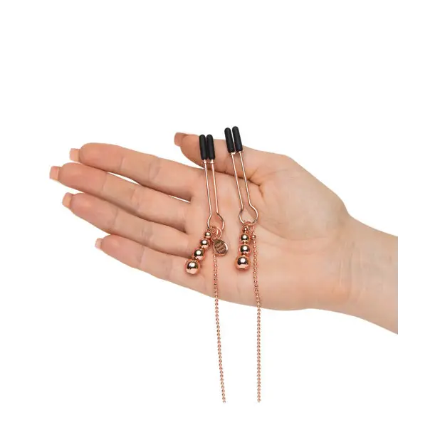 Fifty Shades Freed All Sensation Nipple Clamps with Chains and Beads for Intense Pleasure