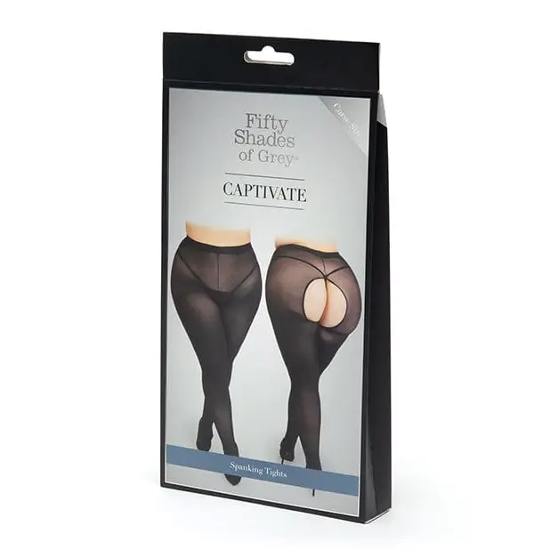 Fifty Shades of Grey Fifty Shades Of Grey Fifty Shades Of Grey Captivate Spanking Tights - Black One Size at the Haus of Shag