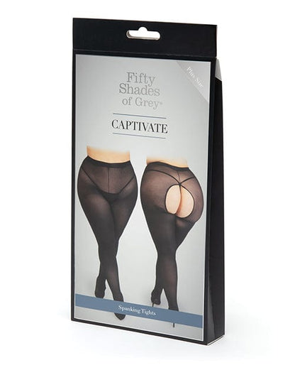 Fifty Shades of Grey Fifty Shades Of Grey Fifty Shades Of Grey Captivate Spanking Tights - Black One Size at the Haus of Shag
