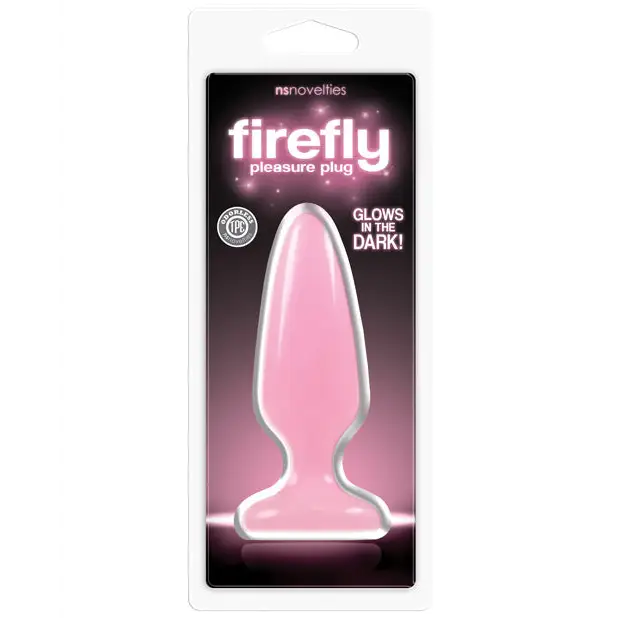 Firefly Glow in the Dark Pleasure Plug - Pink / Medium - Butt Plug