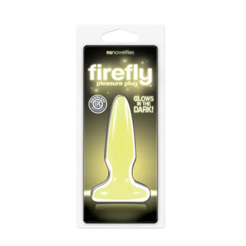 Firefly Glow in the Dark Pleasure Plug - Yellow / Mini - Butt Plug