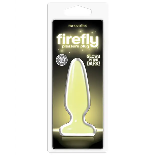 Firefly Glow in the Dark Pleasure Plug - Yellow / Small - Butt Plug