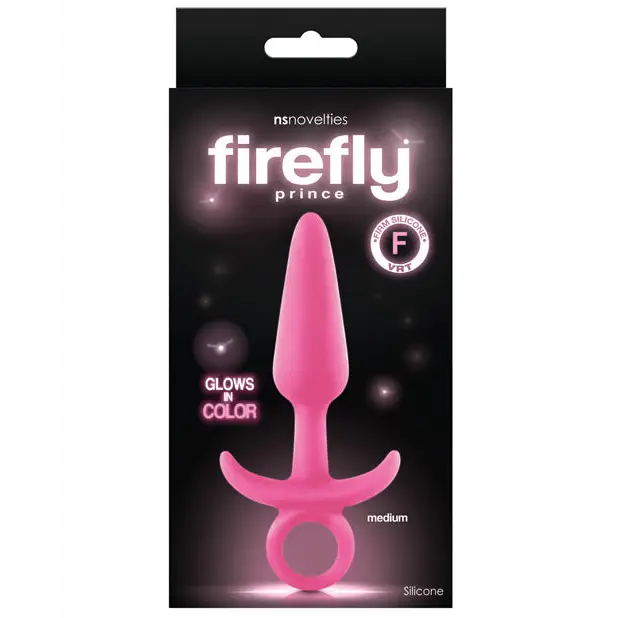 Firefly Prince Glow in the Dark Plug - Pink / Medium - Butt Plug