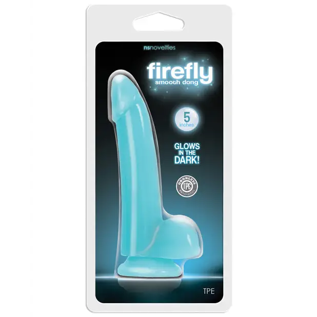 Firefly Smooth Dong 5 in. Dildo Blue - Blue - Realistic Dildo