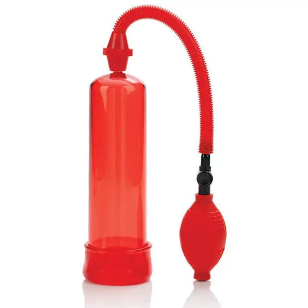 CalExotics Penis Enhancement Fireman's Pump Masturbator - Red at the Haus of Shag