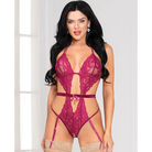 ’Floral Lace - One Size Fits Most (Queen) - Teddy