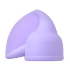 Flutter Tip Silicone Wand Attachment: White hat with purple hat on top for therapeutic use