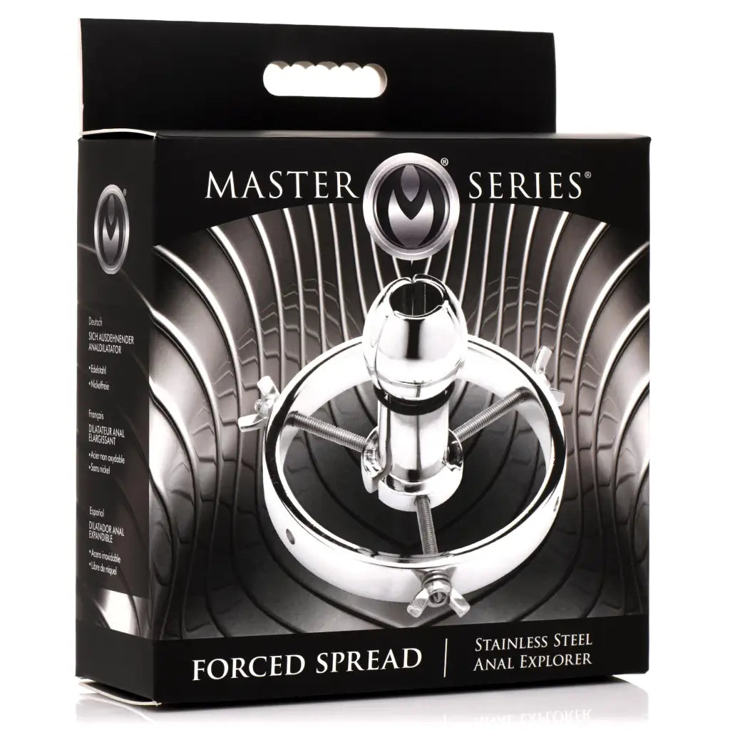 Forced Spread Stainless Steel Anal Explorer - Inflatable Butt Plug