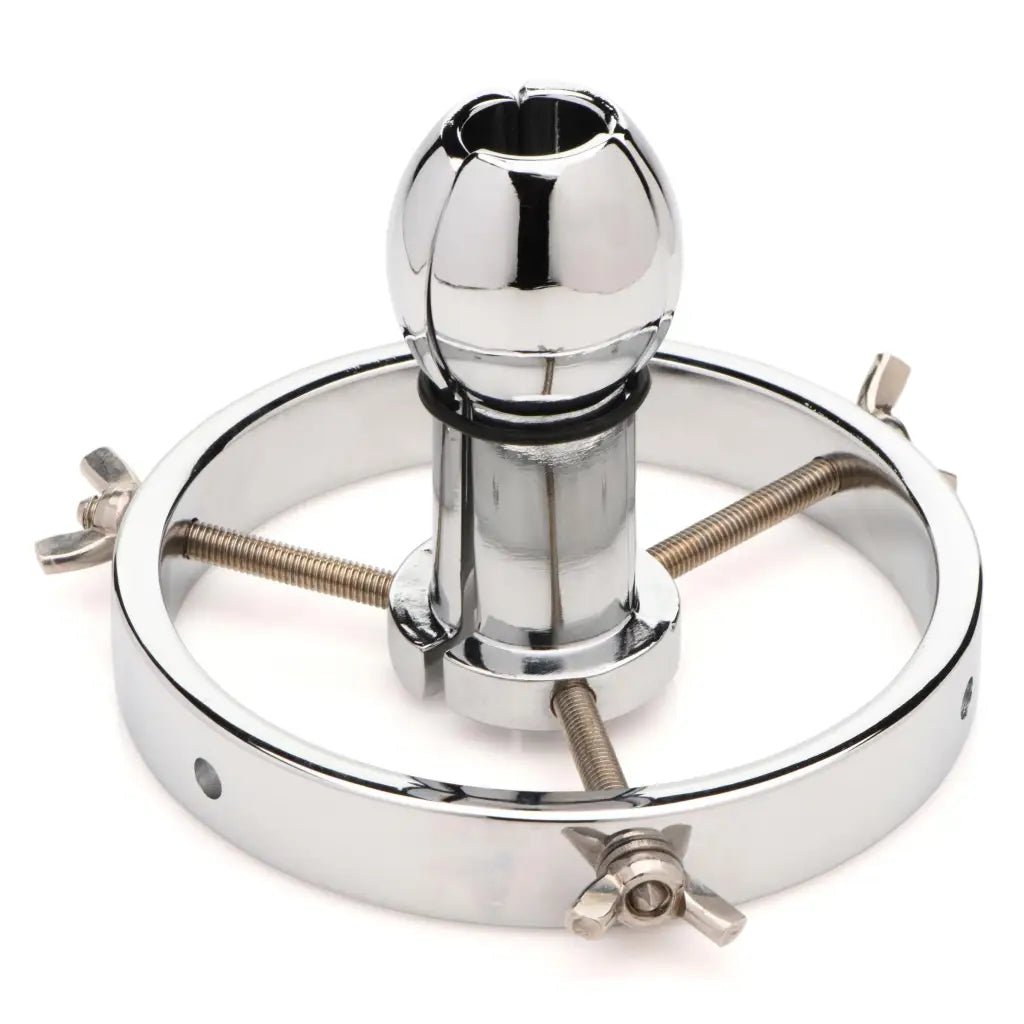 Forced Spread Stainless Steel Anal Explorer - Inflatable Butt Plug