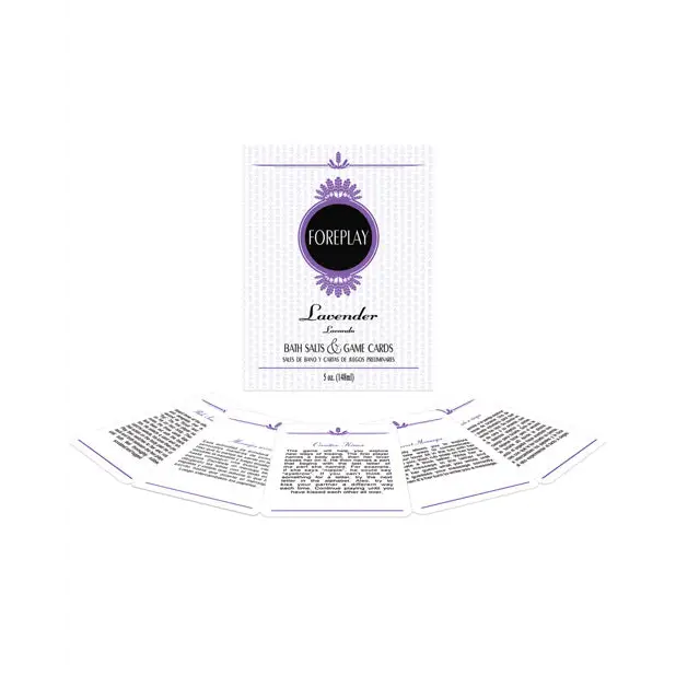 Foreplay Bath Salts & Game Cards - Lavender - Bath Additives