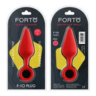 Forto F-10 Silicone Anal Plug with Pull Ring Large Red - Anal